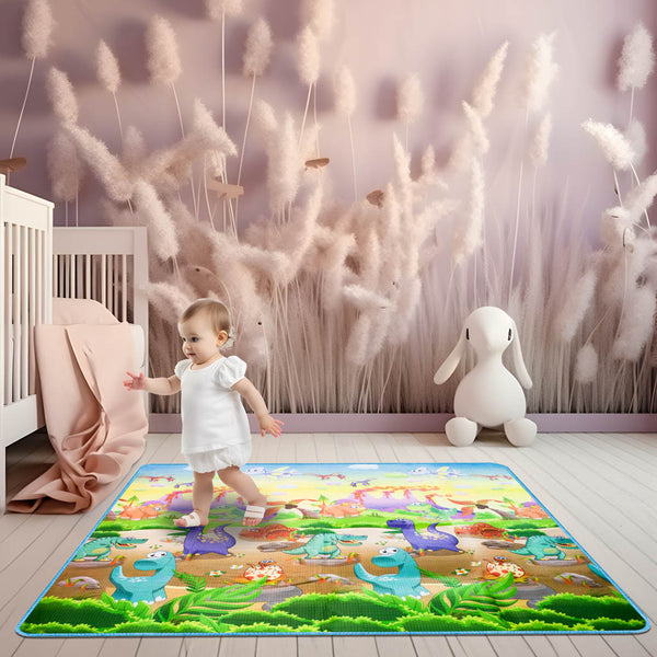 Izglītojošs abpusējs putuplasta paklājs ZOO 200cm x 180cm x 0,5cm