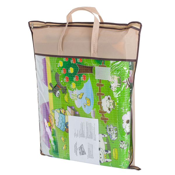 Izglītojošs abpusējs putuplasta paklājs ZOO 200cm x 180cm x 0,5cm