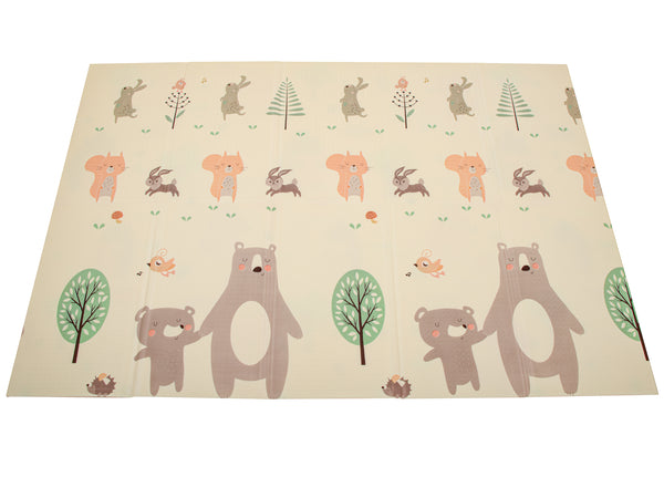 Izglītojošs saliekams abpusējs eža/ lāča 150x195cm izvelkamais porolona paklājs