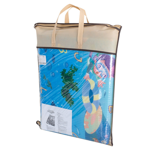 Izglītojošs abpusējs putuplasta paklājs jūras pasaule 190x170cm