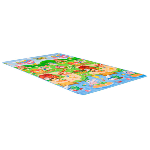 Izglītojošs divpusējs putuplasta rotaļu laukuma paklājs 180x120cm