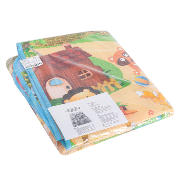 Izglītojošs divpusējs putuplasta rotaļu laukuma paklājs 180x120cm