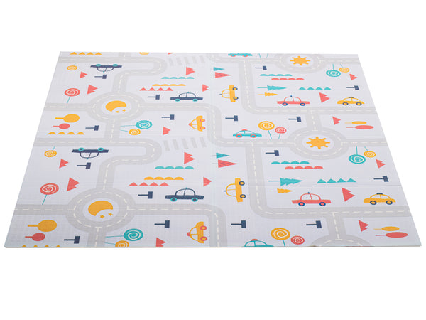 Izglītojošs paklājiņš bērniem iela/mežs 177x158x0.8cm