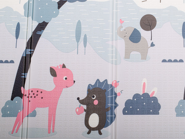 Izglītojošs paklājiņš bērniem iela/mežs 177x158x0.8cm