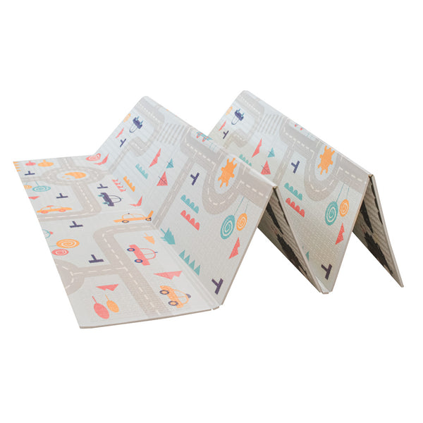 Izglītojošs paklājiņš bērniem iela/mežs 177x198x0.8cm