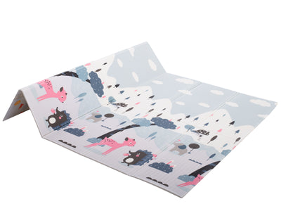 Izglītojošs paklājiņš bērniem iela/mežs 177x198x0.8cm