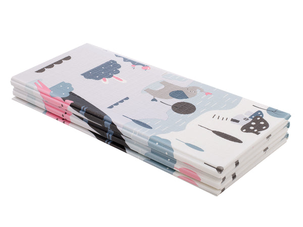 Izglītojošs paklājiņš bērniem iela/mežs 177x198x0.8cm