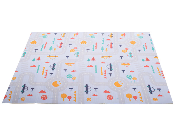 Izglītojošs paklājiņš bērniem iela/mežs 177x198x0.8cm