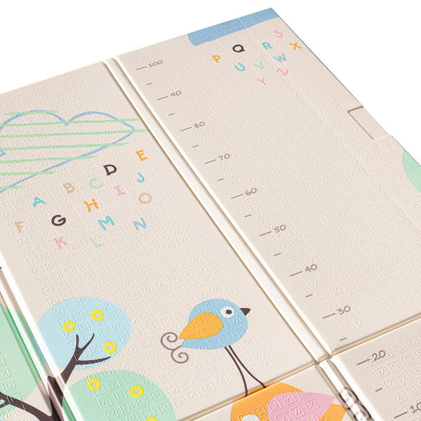 Izglītojošs divpusējs salokāms putuplasta paklājs 179x198 ziloņi/attēli