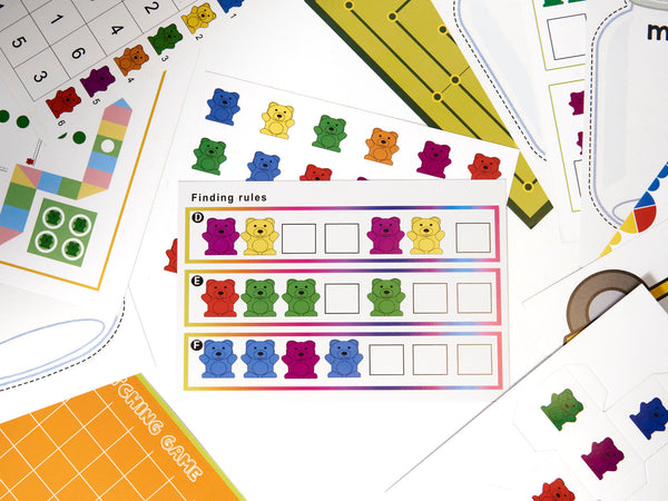 Izglītojoši rotaļu lācīši, kas mācās skaitīt montessori 116el.