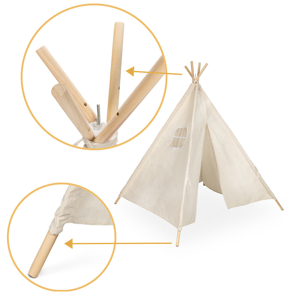 Indiāņu mājas telts bērniem Tipi Wigwam 135cm