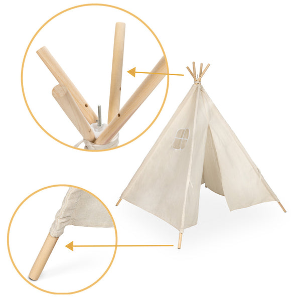 Indiāņu mājas telts bērniem Tipi Wigwam 135cm