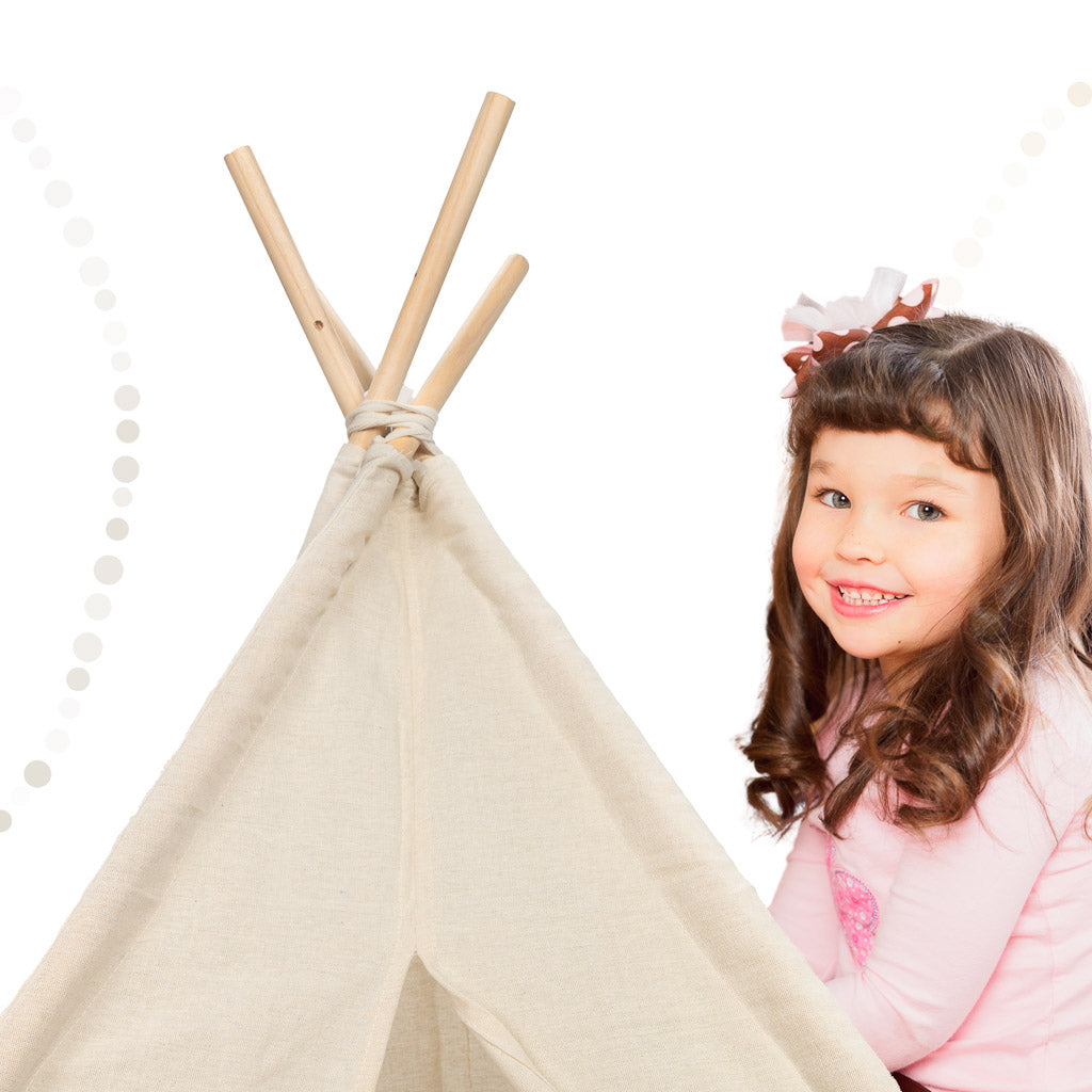 Indiāņu mājas telts bērniem Tipi Wigwam 135cm