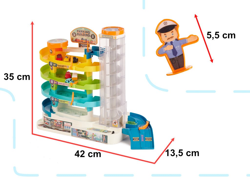 Autostāvvieta 4 līmeņu elektriskais lifts + 6 automašīnas