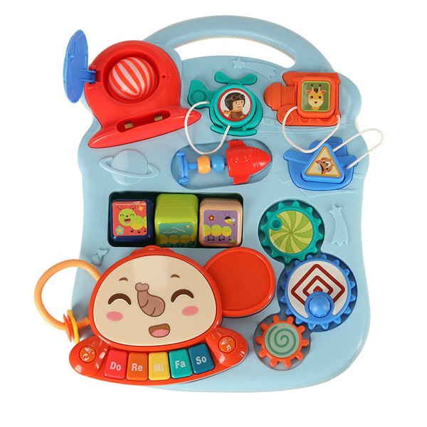 Interaktīvais galdiņš 5in1 ar bērnu ratiņiem un ratiņiem