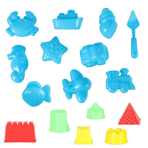 Kinētiskās smiltis kastē 2kg smilšu kaste + 16 formiņas