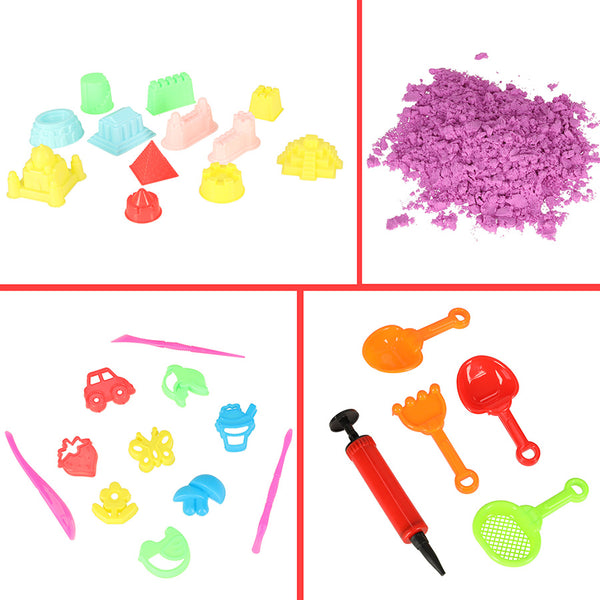 Kinētiskās smiltis kastē 1kg smilšu kaste 27el.