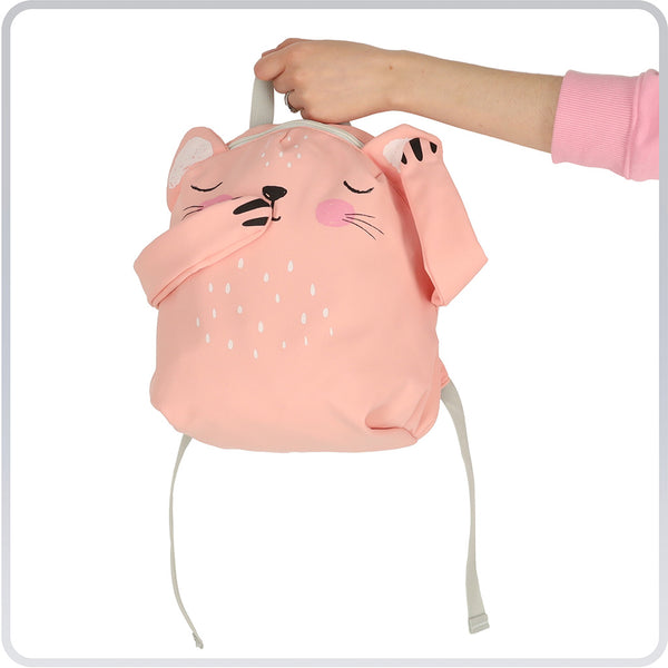 Bērnudārza skolas mugursoma kitty rozā krāsā