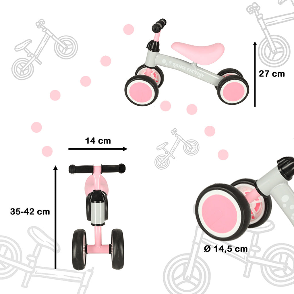 Trike Fix Tiny cross-country tricikls rozā krāsā