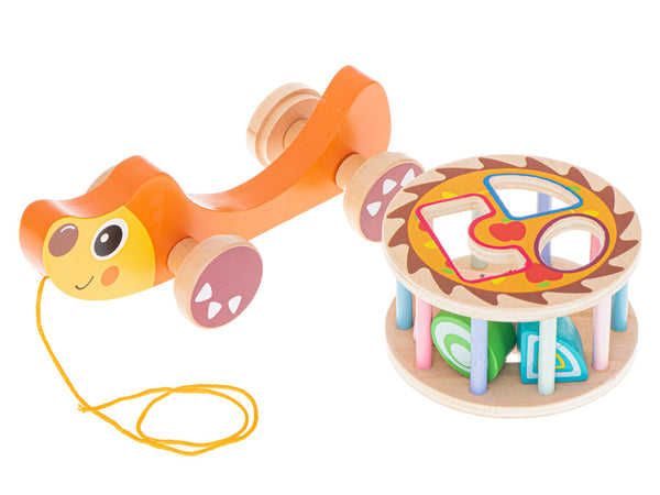 Koka šķirotājs uz auklas mobilais ezis