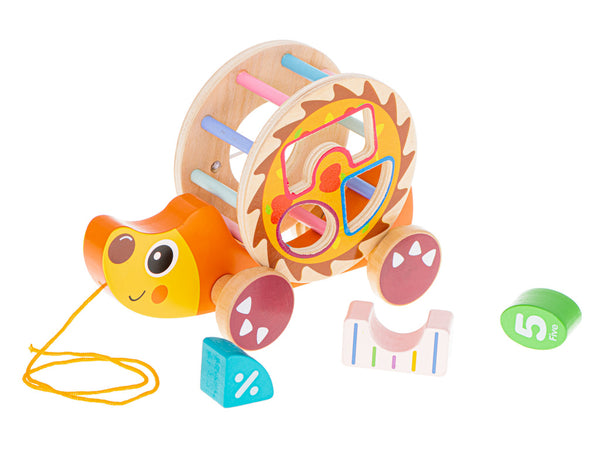 Koka šķirotājs uz auklas mobilais ezis