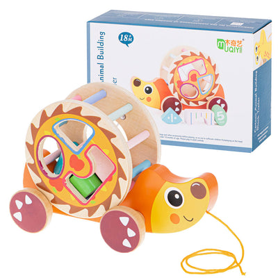 Koka šķirotājs uz auklas mobilais ezis