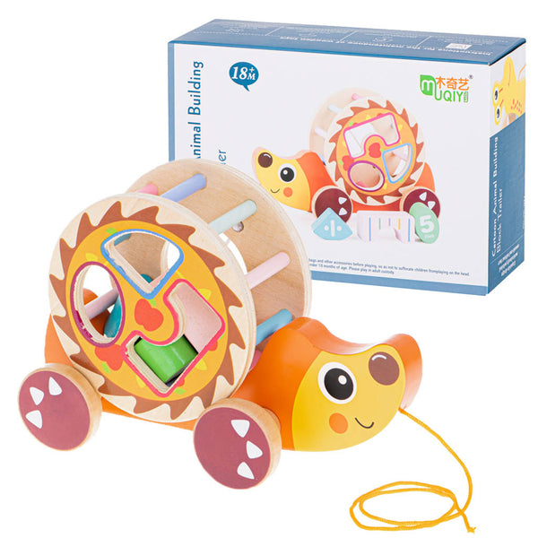 Koka šķirotājs uz auklas mobilais ezis