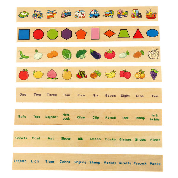 Koka šķirotājs puzle, kas atbilst attēliem