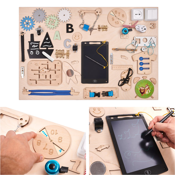 Koka sensorās manipulācijas tāfele 75x50cm