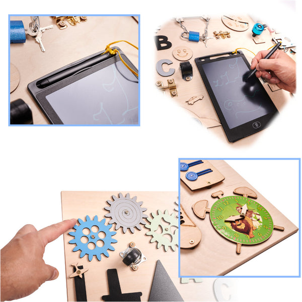 Koka sensorās manipulācijas tāfele 75x50cm