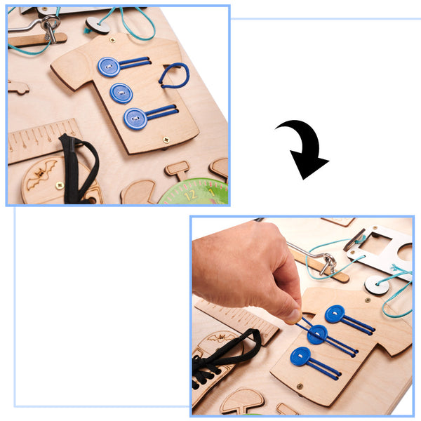 Koka sensorās manipulācijas tāfele 75x50cm