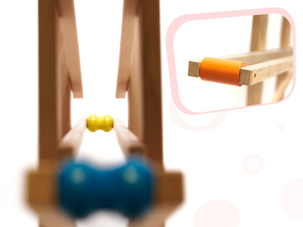 Koka montessori bumbiņu trase XXL