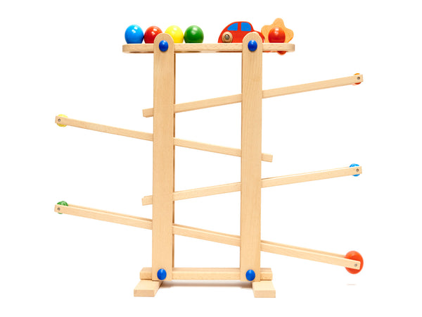 Koka montessori bumbiņu trase XXL