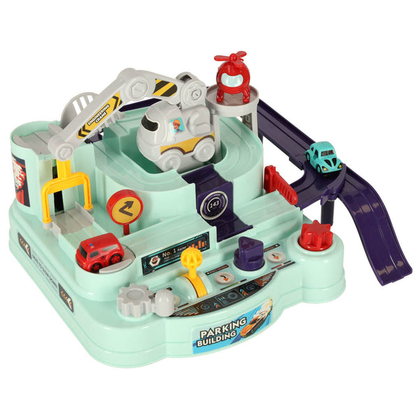 Interaktīva šķēršļu josla dubultā 2 spēlētāji 4 transportlīdzekļi