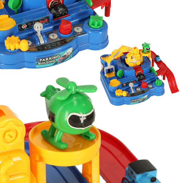 Interaktīva šķēršļu josla dubultā 2 spēlētāji 4 transportlīdzekļi