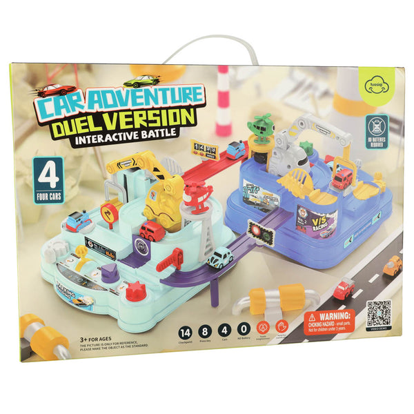 Interaktīva šķēršļu josla dubultā 2 spēlētāji 4 transportlīdzekļi