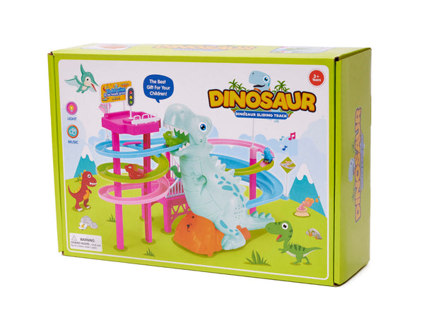 Dinozauru sacīkšu trases dinozauru skaņas gaismas