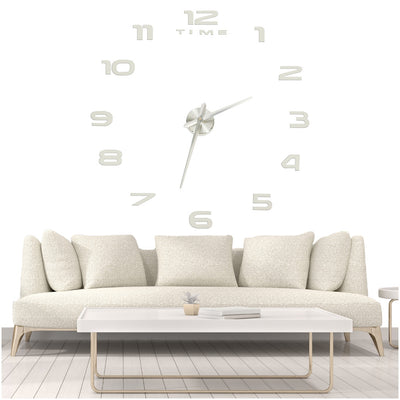 Sienas pulkstenis liels 80-120cm sudrabs 12 cipari