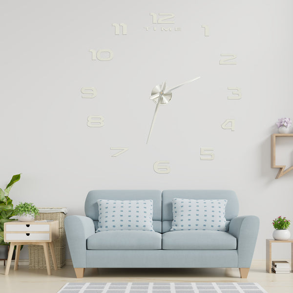 Sienas pulkstenis liels 80-120cm sudrabs 12 cipari