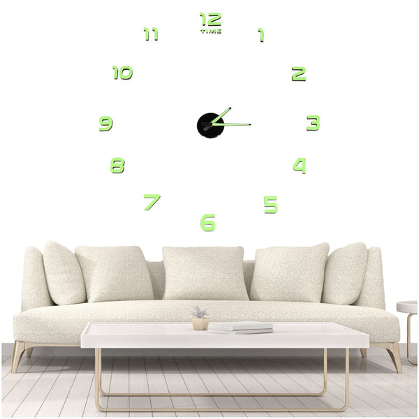 Fluorescējošais sienas pulkstenis 50-60cm 12 cipari