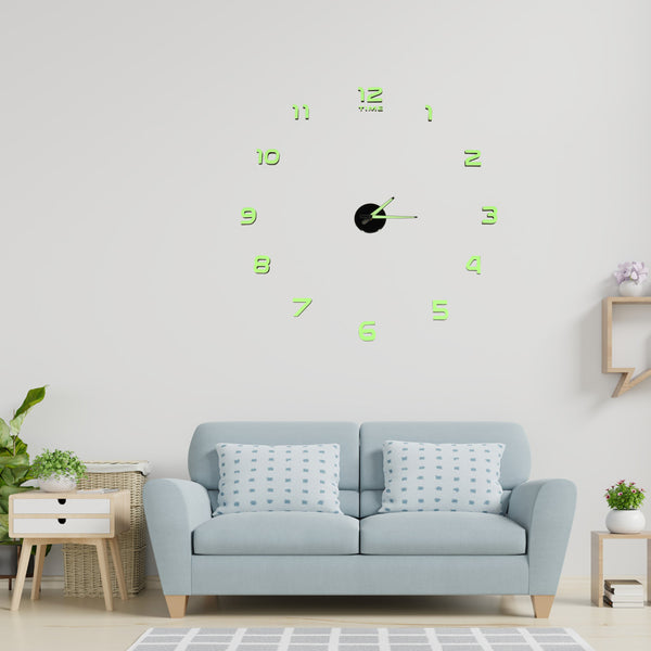 Fluorescējošais sienas pulkstenis 50-60cm 12 cipari