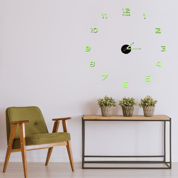 Fluorescējošais sienas pulkstenis 50-60cm 12 cipari
