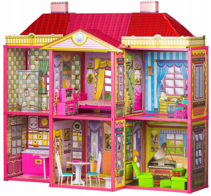 Bērnu rotaļu māja Villa + mēbeles