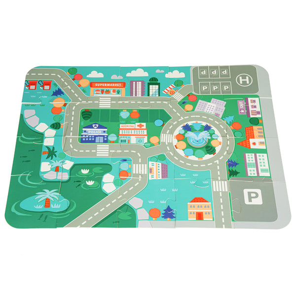 Mācību paklājs ar koka blokiem RAKNI