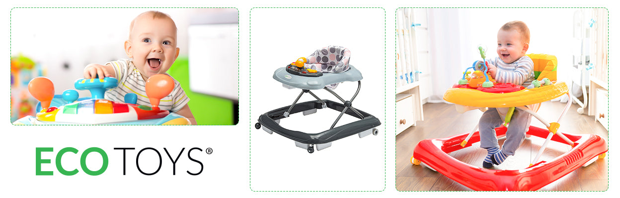 Izglītojošs Baby Walker - Pamata pelēkās ECOTOYS