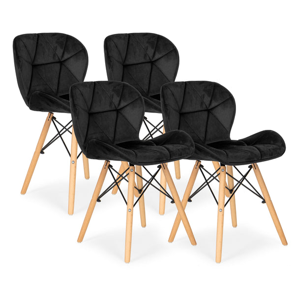 Virtuves krēsli SAMT LINE Black ( 4 gab)