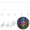 Ziemassvētku gaismas aizkars 138LED SNOWFLAKE MULTICOLOUR