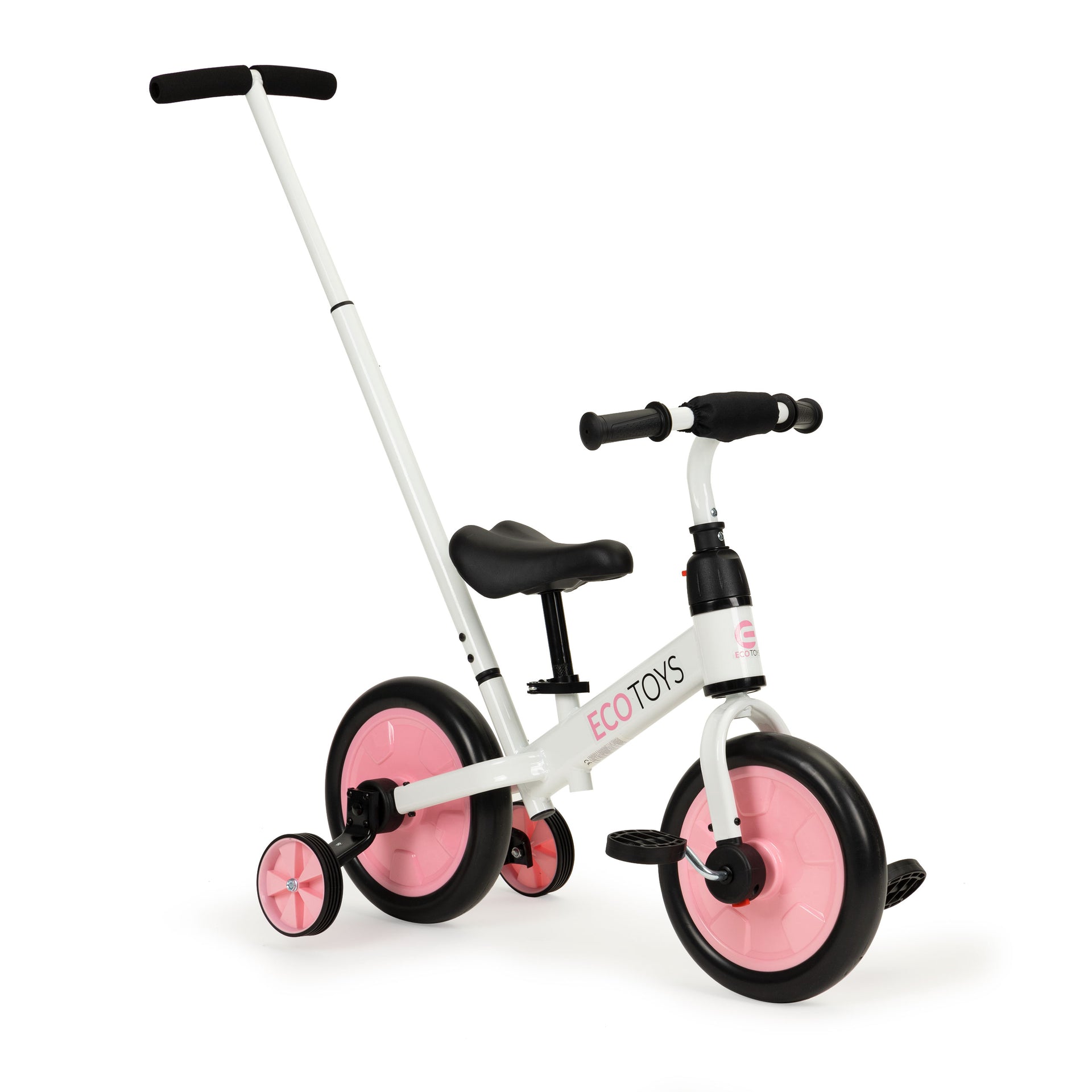 Balansa velosipēds ar pedāļiem - apmācība 3in1 Ecotoys pink