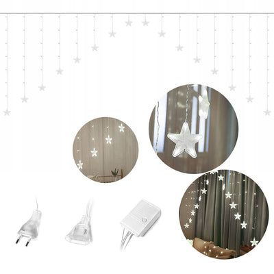 Ziemassvētku gaismas 4m 136 LED STARS