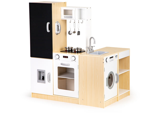 Koka virtuve bērniem KITCHEN XXL + LED